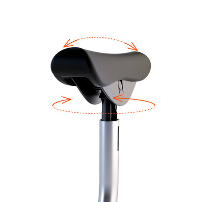 graphic showing the pivoting saddle of the mobilegs universal crutch